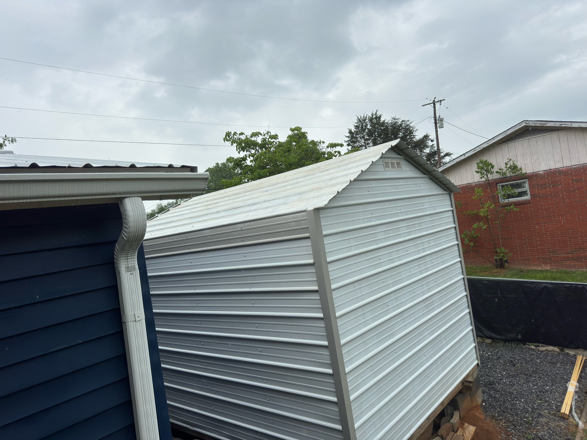 Shed roof in Seymour after professional roof washing