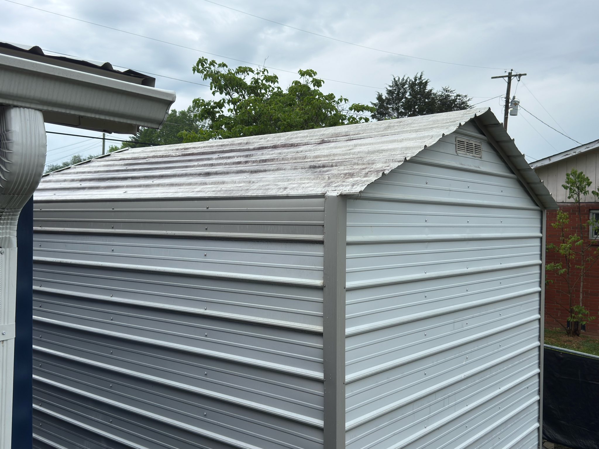 Shed roof in Seymour before roof washing