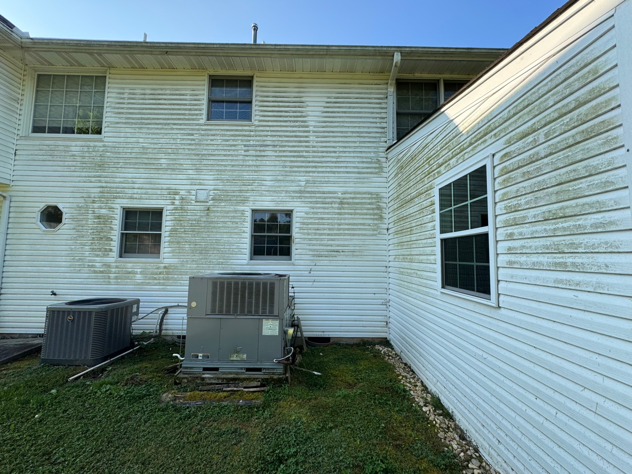 House exterior in Sevierville before professional soft washing
