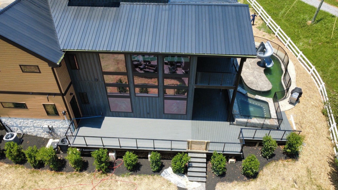 Clean deck in Wears Valley after professional deck washing