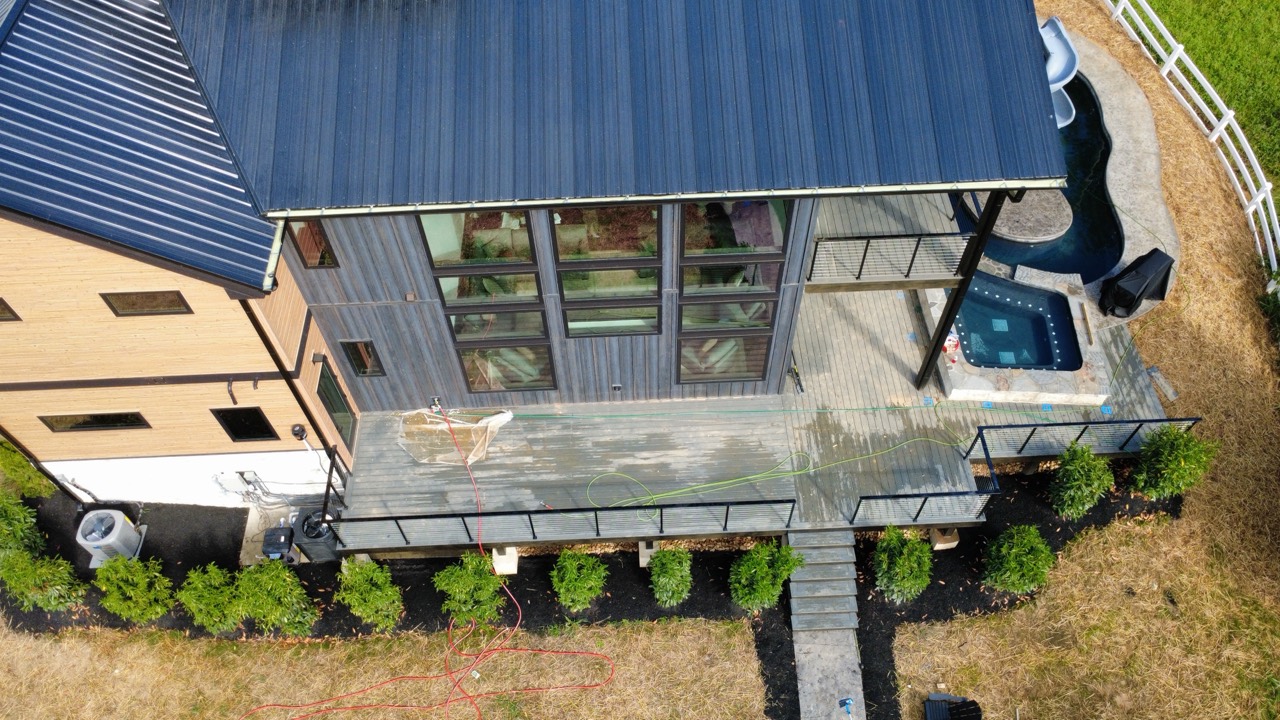 Deck in Wears Valley before professional cleaning